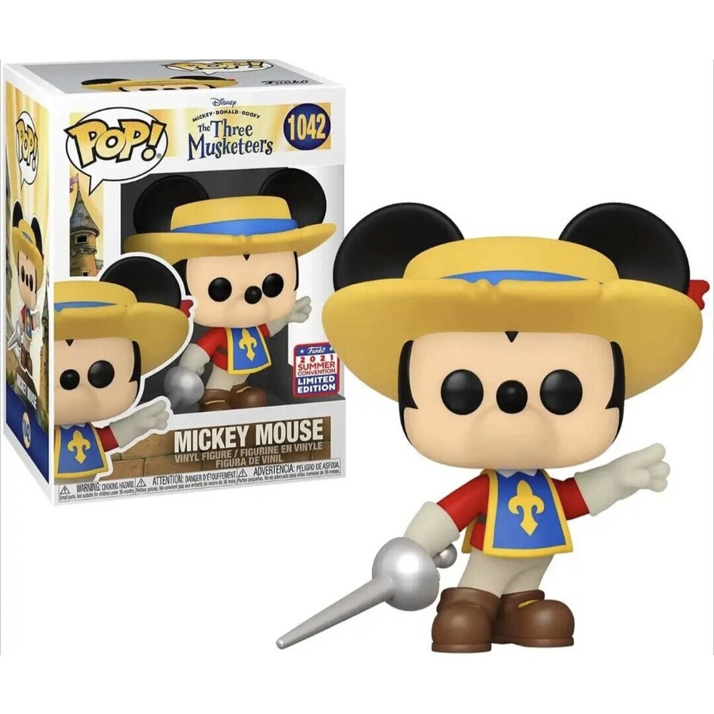 Funko Pop Disney Three Musketeers MICKEY MOUSE #1042 Figure - 2021 Exclusive